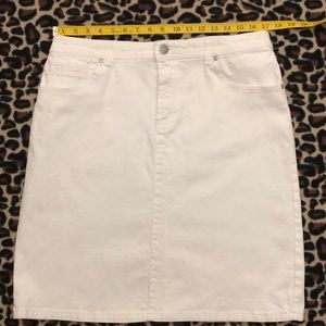 Chico’s White Denim Skirt